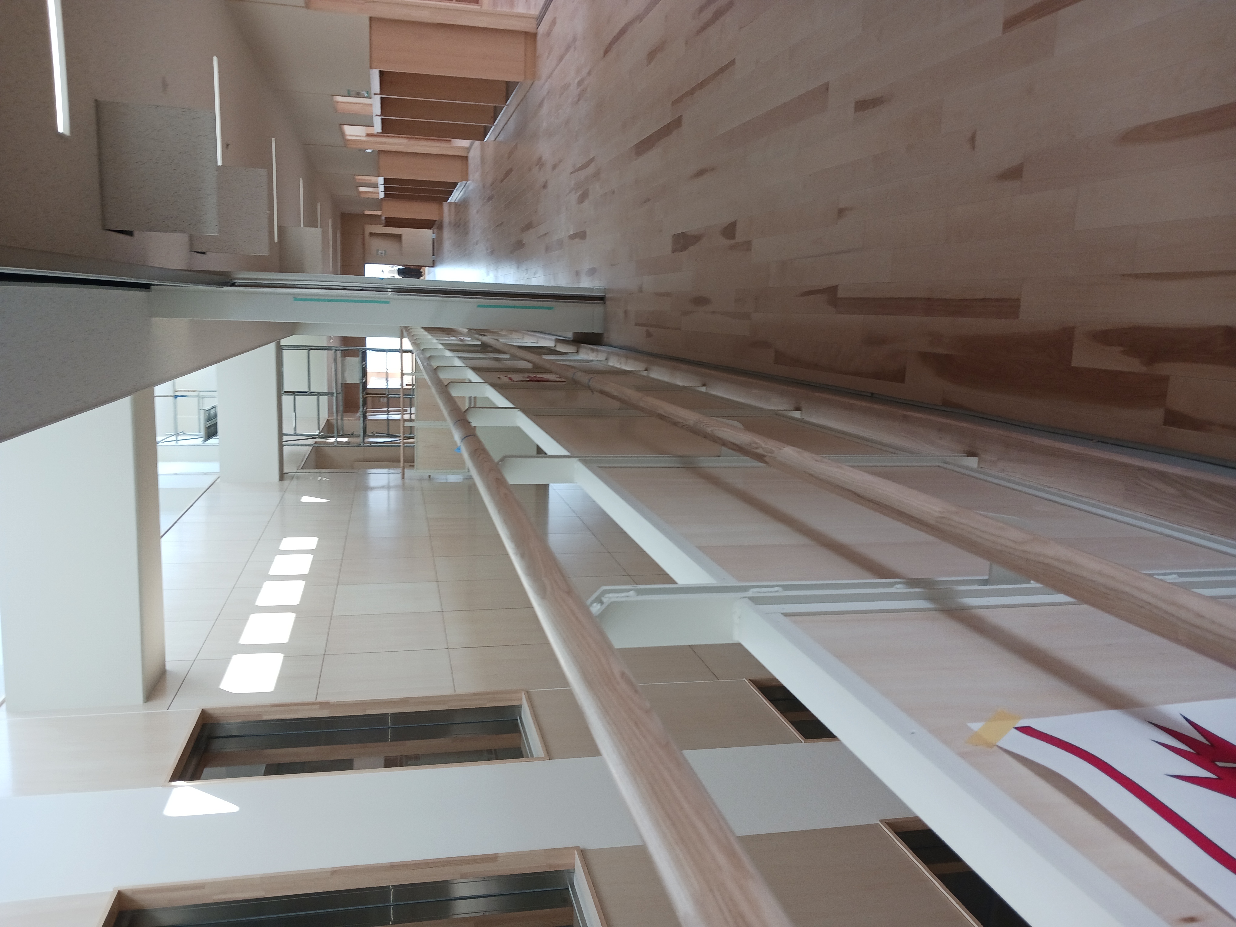 スチール手摺　吹抜け